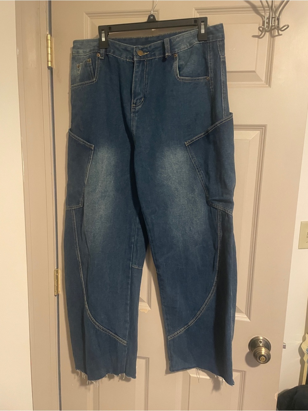 Barrel Leg Utility Jeans
